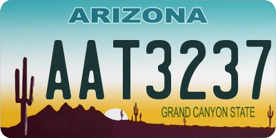 AZ license plate AAT3237