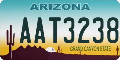 AZ license plate AAT3238