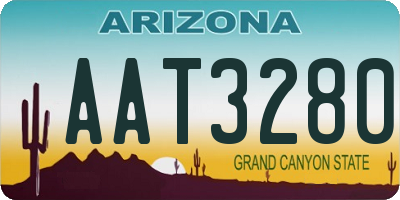 AZ license plate AAT3280