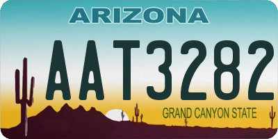 AZ license plate AAT3282