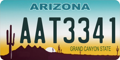 AZ license plate AAT3341
