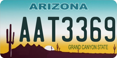 AZ license plate AAT3369