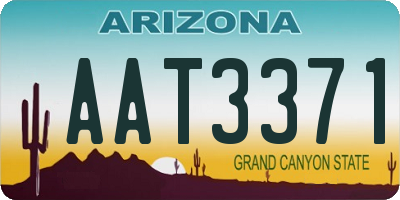AZ license plate AAT3371
