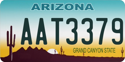 AZ license plate AAT3379