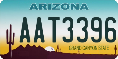 AZ license plate AAT3396
