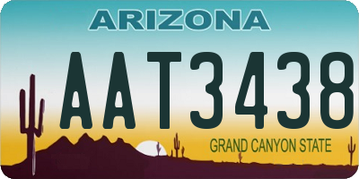 AZ license plate AAT3438