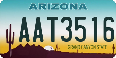 AZ license plate AAT3516