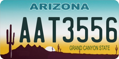 AZ license plate AAT3556