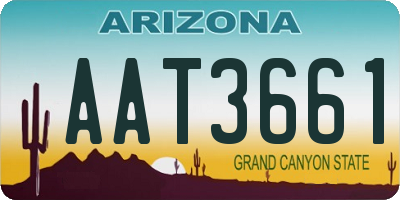 AZ license plate AAT3661