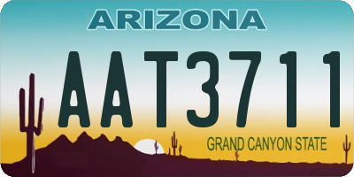 AZ license plate AAT3711
