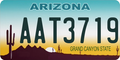 AZ license plate AAT3719