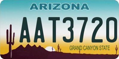 AZ license plate AAT3720