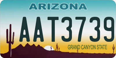 AZ license plate AAT3739