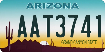 AZ license plate AAT3741