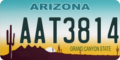 AZ license plate AAT3814