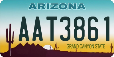 AZ license plate AAT3861