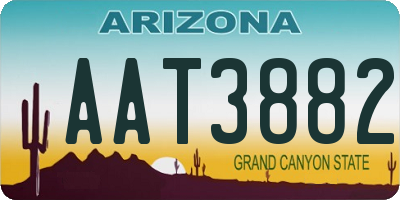 AZ license plate AAT3882