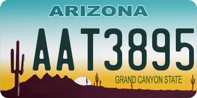 AZ license plate AAT3895