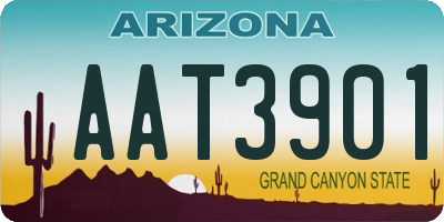 AZ license plate AAT3901