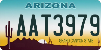 AZ license plate AAT3979