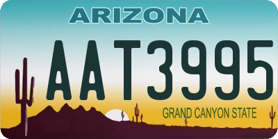 AZ license plate AAT3995