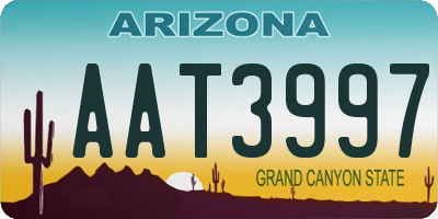 AZ license plate AAT3997