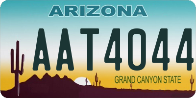 AZ license plate AAT4044