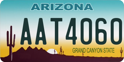 AZ license plate AAT4060