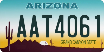 AZ license plate AAT4061