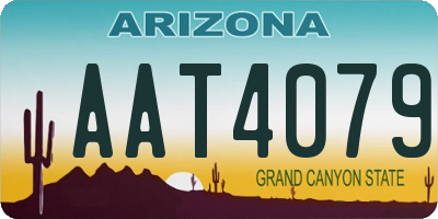 AZ license plate AAT4079