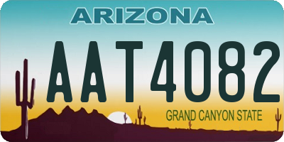 AZ license plate AAT4082