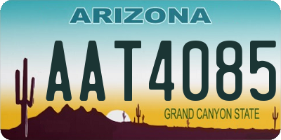 AZ license plate AAT4085