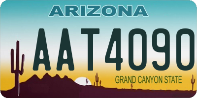 AZ license plate AAT4090