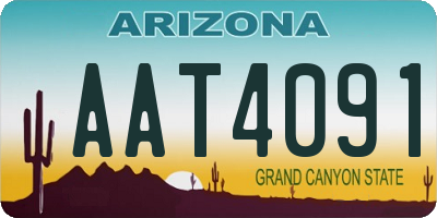 AZ license plate AAT4091