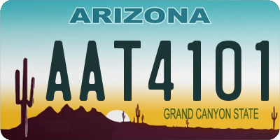 AZ license plate AAT4101