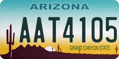 AZ license plate AAT4105