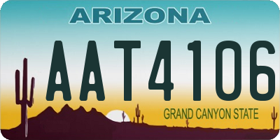 AZ license plate AAT4106