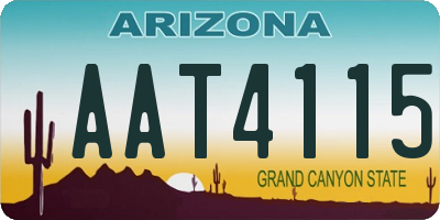 AZ license plate AAT4115