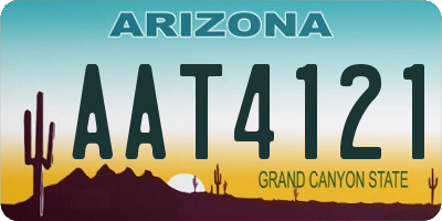 AZ license plate AAT4121