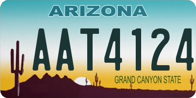 AZ license plate AAT4124