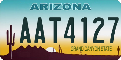 AZ license plate AAT4127