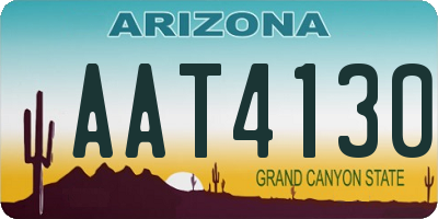 AZ license plate AAT4130