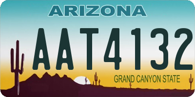 AZ license plate AAT4132