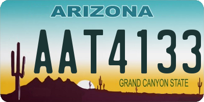 AZ license plate AAT4133