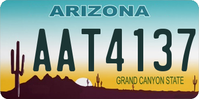 AZ license plate AAT4137