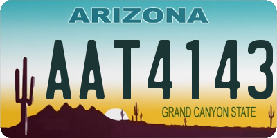 AZ license plate AAT4143