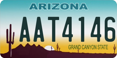 AZ license plate AAT4146