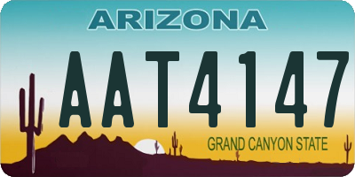 AZ license plate AAT4147