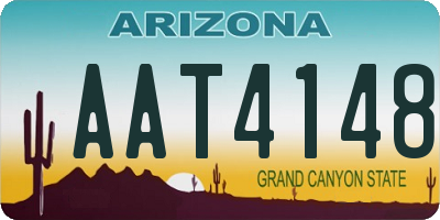 AZ license plate AAT4148