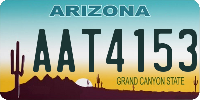 AZ license plate AAT4153